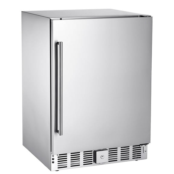KFFKFF Under Counter Refrigerator,24 Inch Beverage Refrigerator 180 Cans 150 QT Freestanding for Patio & Kitchen, Beverage Cooler for Home & Commercial Use