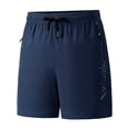 thumbnail image 5 of Hurxie Men Swim Trunks Gym Shorts with Mesh Liner Zipper Pocket Quick Dry Breathable for Workout Runing Beach Pool Dark Blue,L, 5 of 7