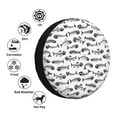 thumbnail image 4 of Sikiie Fish Bones PVC Leather Spare Tire Wheel Cover Spare Tire Cover, for Car Truck SUV Camper Trailer Universal Fit(14-17in)-17 inch, 4 of 6