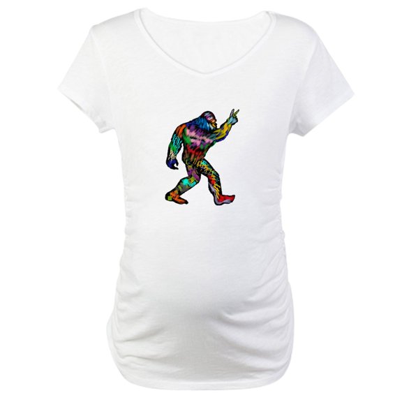CafePress - PEACE UP Maternity T Shirt - Cotton Maternity T-shirt, Cute & Funny Pregnancy Tee