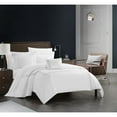 thumbnail image 5 of Ilani 4 Piece Cotton Comforter Set Solid White With Dual Stripe Embroidered Border Hotel Collection Bedding, 5 of 5