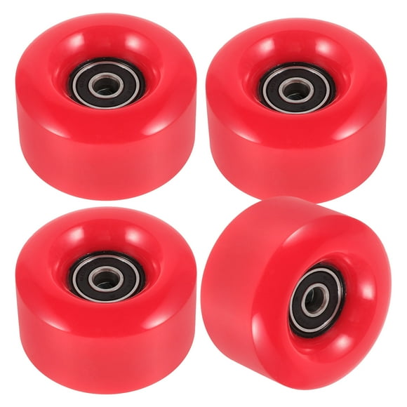 LOLIPPYY Red Pu 4Pcs Roller Skates Wheels Ideal For Skating Rink And Outdoor Activities