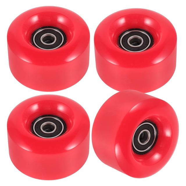 LOLIPPYY Red Pu 4Pcs Roller Skates Wheels Ideal For Skating Rink And Outdoor Activities