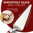 thumbnail image 3 of Orblue Pie Server, Essential Kitchen Tool, Serrated on Both Sides, Great for Right or Left Handed Chef, Stainless Steel Flatware, Cake Cutter, Red, 3 of 9