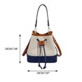 thumbnail image 3 of Modern Women Bucket Bag Large Capacity Crossbody Pouch Bag Adjustable Shoulder Strap Fit for Daily Errands Traveling, 3 of 9