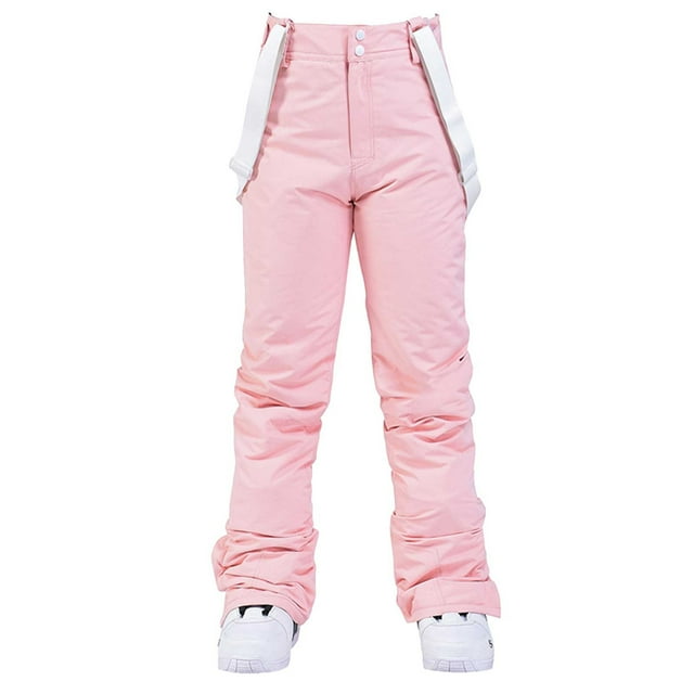Pompotops Salopette à Bavette Isolée pour Femme, Couleur Unie, une-Pièce, Pantalon à Bretelles