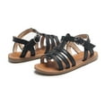 thumbnail image 5 of Girls Sandals Toddler Summer Dress Shoes Gladiator Beach Flat Sandals(TB501 Black/10M), 5 of 6