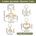 thumbnail image 2 of 24 Pcs Acrylic Pearl Stitch Markers Rhinestone Bee/Heart/Alloy Crochet Marker Charms Removable 304 Stainless Steel Clasps Locking Stitch Marker for DIY, 2 of 6