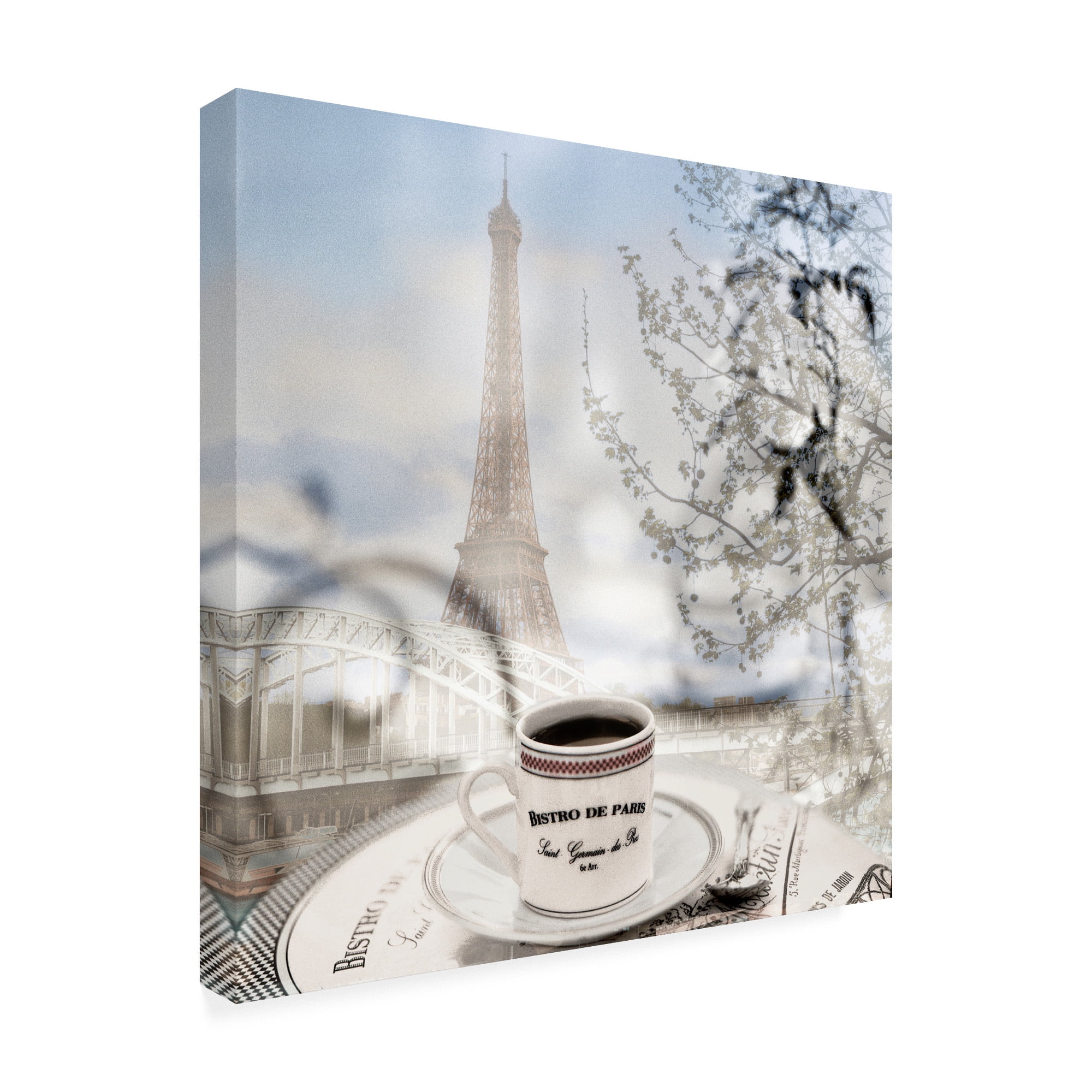 Trademark Fine Art 'Bistro de Paris #1' Canvas Art by Alan Blaustei