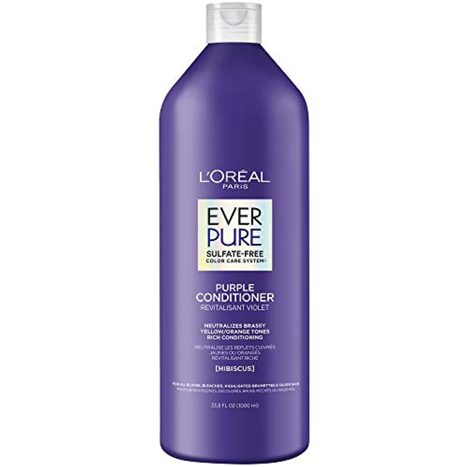 liste antydning deadlock Loreal Paris Everpure Sulfate Free Brass Toning Purple Conditioner For  Blonde, Bleached, Silver, Or Brown Highlighted Hair, 33.8 Fl; Oz (Packaging  May Vary) - Walmart.com