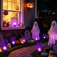 thumbnail image 5 of AZXY Solar Skeleton Hand Stake Lights Halloween Decorations, Halloween Yard Decor Halloween Outdoor Decor, Halloween Decor for Lawn Path Front Porch Party, Light Up Spooky Yard Ornament Supplies, 5 of 6