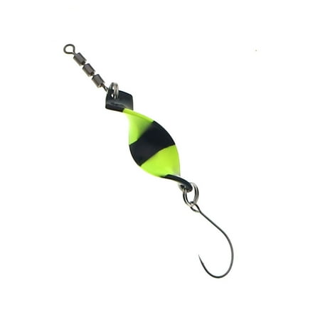 vnanda Fishhook Compact Size Twisted Trout Fishing Spoon Lure Jigging Bait with Sharp Hook Vibrant Color Fishing Bait Trout Lure Spoon Bait