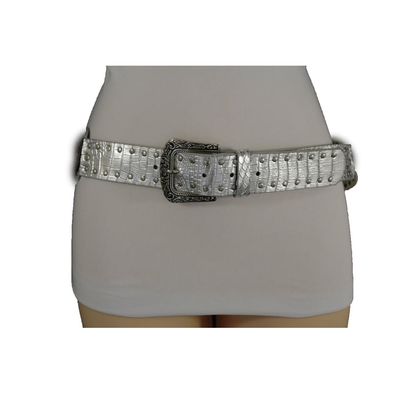Fun Women Belt Silver Faux Leather Faux Leather Western  display picture 1