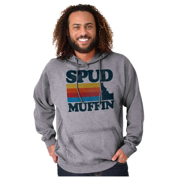Idaho Potato Land Spud Muffin Funny Unisex Plus Fleece Graphic Hoodie Brisco Brands 2X