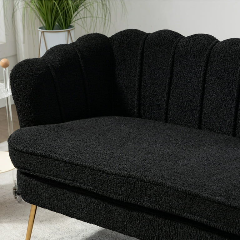 51W Modern Boucle Loveseat Small Sofa Small Mini Room Couch