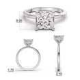 thumbnail image 4 of Classic Hidden Halo Lab Grown Diamond Engagement Ring in 14K White Gold (3 CT Princess Cut Center) Ring Size : 8, 4 of 5