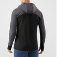 thumbnail image 7 of Timoontee Men's Cardigan Athletic Hoodies Long Sleeve Zip Up Pullover Tops Outdoor Casual Workout Sweatshirts Color Block Hooded Sweatshirts Gray XL, 7 of 7