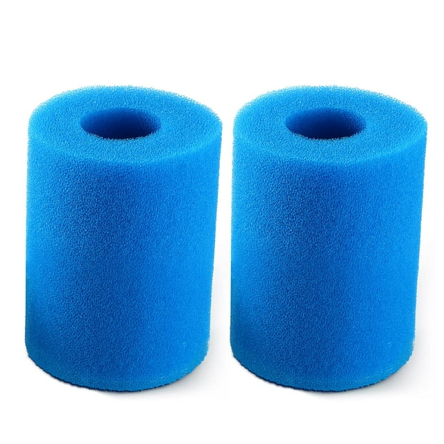 Cartucho de filtro de piscina de 2 piezas cartuchos de espuma de filtro de piscina esponja de repuesto lavable reutilizable