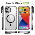 thumbnail image 6 of Decase Magnetic Case for iPhone 16 Plus Case with Built-in Kickstand,Compatible with Mag-safe,Slim Fit Shockproof Crystal Cover for iPhone 16 Plus 6.7" Clear Phone Case,Black, 6 of 9
