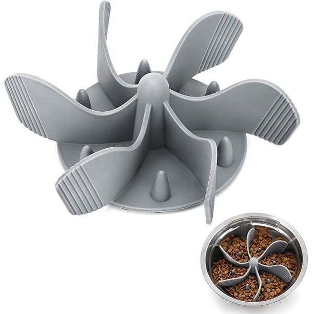 CHAO Cuenco para perros antiglotón, accesorio de alimentación lenta para glotones, separador para cuenco de cerámica/inoxidable/vidrio, inserto para cuenco grande para perros pequeños con fondo de ven