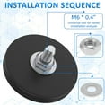 thumbnail image 4 of 6Pcs Magnet Base 1.7 Inch  Neodymium Mounting Magnet M6 Thread Stud Magnet Anti-Scratch Strong Magnet, 4 of 9