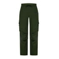 thumbnail image 5 of DDAPJ pyju ! Mens Cargo Work Pants Stretch Twill Casual Hiking Pants Elastic Waist Straight Wide Leg Trousers with Multi Pockets Army Green XXL, 5 of 9