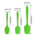 thumbnail image 2 of 3pcs Kitchen Silicone Spatula Set Heat Resistant Rubber Turner Scraper Cooking Baking Utensils Green, 2 of 7