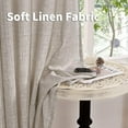 thumbnail image 4 of Natural Linen Curtains Long for Living Room Bedroom Grommet Top Light Filtering Privacy Linen Textu Window Semi Sheer Drapes Panels x Natural, 4 of 7