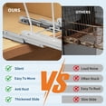 thumbnail image 3 of Pull Out Trash Can Under Cabinet,40 × 2 QT Under Sink Garbage Waste Recycling Bin,Under Mount Waste Container with Adjustable Sliding Track, Includes Garbage Bins, 3 of 7