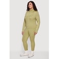 thumbnail image 3 of Women's Plus Size Long Sleeve Mock Neck Yoga Jacket with Thumb Holes, 3 of 4
