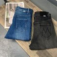 thumbnail image 4 of 2024 Primavera/Novedad de verano, pantalones vaqueros rectos pequeños europeos y americanos de nueve puntos para mujer, cintura alta, ajustados y elásticos, 4 of 5
