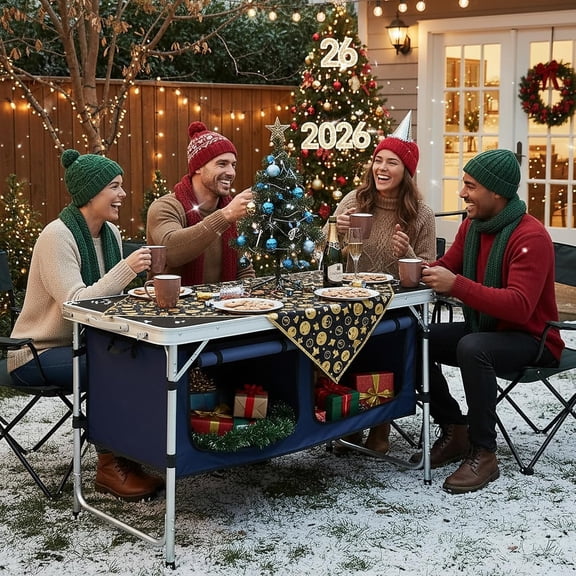 Camping Folding Aluminum Table with Adjustable Legs for Outdoor Travel Beach, Backyards, BBQ, Party and Picnic Foldable Table