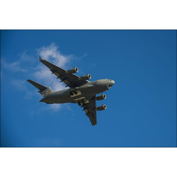 24"x36" Gallery Poster, C-17 Globemaster III from below