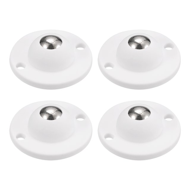 Unique Bargains 4Pack Adhesive Mini Caster Wheels, Swivel Universal Caster 360 Degree Rotation Sticky Pulley (White)