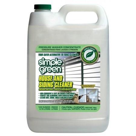 Green Clean - 128OZ HOUSE & SIDING PRESSURE WASHER CLEANER, Cleans Mold and Mildew By Simple Green