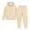 Beige, variant on CAICJ98 Toddler Kids Sweatsuit Girls Boys 2 Piece Tracksuit Jogging Outfits Set Hooded Sweatshirt and Jogger Sweatpants Clothing Sets,Size 6-7 Years