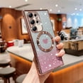 thumbnail image 2 of for Samsung Galaxy S24 Ultra Phone Case,Compatible with Magsafe,Magnetic Plating Glitter Gradient Cute Heart Clear Case,Camera Protection Case for Samsung Galaxy S24 Ultra 6.8 Inch -Pink, 2 of 6