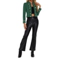 thumbnail image 2 of CHAQUETA VINTAGE STEAMPUNK PARA MUJERES INSPIRE CHIC AÑOS 60, CHAQUETA CASUAL CON BOTONES EN LA PARTE DELANTERA ABIERTA, TAMAÑO L, VERDE OSCURO, 2 of 6