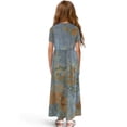 thumbnail image 2 of Uourmeti Girls Casual Dresses Swing Cute Yorkshire Terrier Printed Short Sleeve Loose Maxi Dresses for Birthday Party, Kindergarten, Daily Wear, Size 7-8 Years, 2 of 7