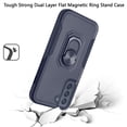 thumbnail image 2 of For Samsung Galaxy S22+ Plus Hybrid Tough Strong Dual Layer Hard PC TPU with Flat Magnetic Ring Stand Heavy-Duty Design Cover ,Xpm Phone Case [Blue], 2 of 7