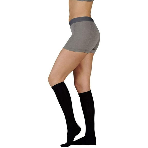 Juzo 3511 Dynamic (Varin) Soft Closed Toe Knee Highs w/Sili Band 3.5 cm - 20-30 Short Black II