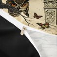 thumbnail image 4 of Homewish Dark Halloween Owl Bedding,Vintage Butterfly Print Duvet Cover Full,Sepia Brown Cream,Black Reversible,3 Pieces,1 Duvet Cover and 2 Pillowcases, 4 of 6