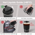 thumbnail image 3 of To Go Coffee Mug with Lid 13 oz Travel Mugs Insulated Coffee Cups Spill Proof Leak Proof Vacuum Stainless Steel for Hot Cold Drinks Women Men (Black), 3 of 4