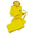thumbnail image 2 of 3-Pc Rainsuit, Jacket/Hood/Overalls, 0.35 mm, PVC Over Polyester, Yellow, 5X-Large Pack of 10, 2 of 3