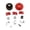 Red, variant on yotijay RC Clutch Bell Shoes Bearings Gear Kit 81020 1/8 Scale Parts Clutch Bell Set Blue
