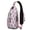 Pink-9, variant on Sailor Mariner Nautical Sling Bag with Ship, Boat, Mast, and Rudder Print, Lightweight Crossbody Backpack, Adjustable Strap, Durable for Maritime Voyage and Summer Adventures