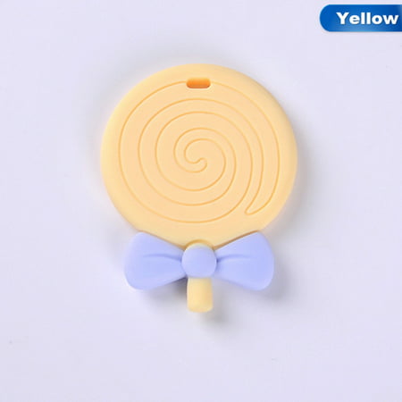 SHOPFIVE Baby Silicone Teether Pendant Teething Chew Bite Lollipop Toys Best Usable (Best Teething Toys For 4 Month Old)