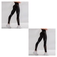 thumbnail image 3 of Sonducket Mujeres Fitness Leggings Yoga Gym Ejercicio de adelgazamiento Transpirable Pantalones absorbentes de sudor Casual Running Girls Legging Negro M 2piezas, 3 of 6