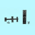 thumbnail image 2 of Renovators Supply Door Lock Latch 7" Black Iron Norfolk Thumb Door Latches Two Sided Colonial Locks w/Screws, 2 of 10