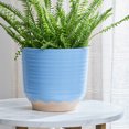 thumbnail image 2 of Better Homes & Gardens 8 inch Blue Kate Ceramic Planter, 2 of 8